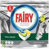 Fairy Platinum 26 Yıkama Bulaşık Makinesi Deterjanı Kapsülü Limon Kokulu, 26 Kapsül - Standart