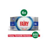 Fairy Platinum Antibakteriyel Yüzey Temizlik Havlusu 100 Yaprak 6 Adet | Beyaz Sirke & Karbonat