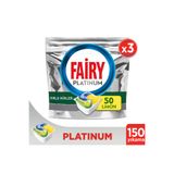 Fairy Platinum Bulaşık Makinesi Deterjanı Kapsülü/Tableti 50 Yıkama Limon Kokulu x 3 Adet