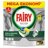 Fairy Platinum Bulaşık Makinesi Deterjanı Kapsülü/Tableti 96 Yıkama Limon Kokulu
