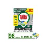 Fairy Platinum Hepsi Bir Arada Bulaşık Makinesi Tabletleri, Limon, 96 Tablet