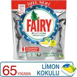 Fairy Platinum Limon Kokulu 65 Yıkama Bulaşık Makinesi Deterjanı Tableti Özel Seri