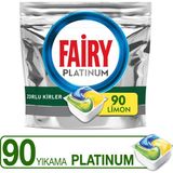 Fairy Platinum Limon Kokulu Bulaşık Makinesi Deterjanı Tableti 90 Yıkama Konsantre Form