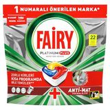 Fairy Platinum Plus Bulaşık Makinesi Deterjanı Kapsülü 22 Yıkama Limon Kokulu