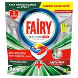 Fairy Platinum Plus Bulaşık Makinesi Deterjanı Kapsülü/Tableti 75 Yıkama Limon Kokulu Özel Tasarım