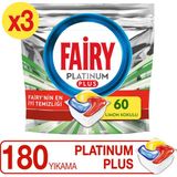 Fairy Platinum Plus Bulaşık Makinesi Deterjanı Tableti / Kapsülü 3 x 60 Yıkama
