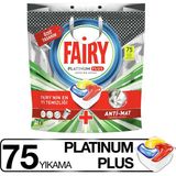 Fairy Platinum Plus Bulaşık Makinesi Deterjanı Tableti Kapsülü 75 Yıkama Özel Seri Anti-Mat Teknolojisi ile Etkili