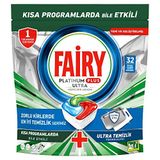 Fairy Platinum Plus Ultra Temizlik Bulaşık Makinesi Deterjanı Kapsülü 32 Yıkama Limon Kokulu