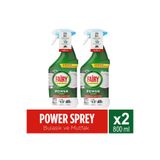 Fairy Power Sprey, 3’ü 1 arada Limon Kokulu 800ml x 2 Adet
