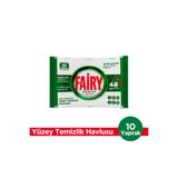 Fairy Power Wipes Yüzey Temizlik Havlusu 10 Yaprak | Beyaz Sabun | Beyaz Sirke & Karbonat