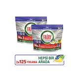 Fairy Professional Platinum Limon Kokulu Bulaşık Makinesi Deterjani Kapsül 125 Yıkama x2
