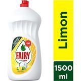 Fairy Sıvı Bulaşık Deterjanı 1500 ml Limon Kokulu Güçlü Formül ile Temizleme Özelliği