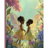 Fairy Themed Writing Journal for Kids: Yellow Dressed Fairies in a Flower Garden Cover | 120-Page Writing Notebook for Kids Ages 5–9 | Perfect for Creative Storytelling, Journaling, and School