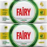 Fairy Yüzey Temizlik Havlusu 100 Yaprak Limon Yağlı - Beyaz Sirke - Karbonat (2 Li Set) 200 Yaprak