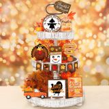 FairySandy 14 Parça Sonbahar Kabak Katmanlı Tepsi Dekoru Şükran Günü Katmanlı Tepsi Dekorasyon Seti Rustik Çiftlik Evi Balkabağı Kamyon Baharat Blokları Sonbahar Kış Ahşap Tabela Sonbahar Noel Cadılar