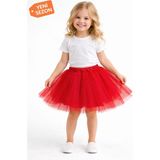 Fairystory Yeni Sezon Kız Çocuk Tütü Etek - Kiraz Kırmızısı - 6 Yaş