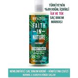 Faith In Nature %99 Doğal Içerikli Nemlendirici Saç Bakım Kremi- Normal&kuruya Dönük Saçlar Için Hindistan Cevizi