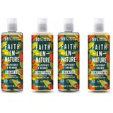 FAITH IN NATURE Grapefruit&Orange%99 Doğal Tazeleyici Şampuan + Saç Kremi 400ml (2 paketi)