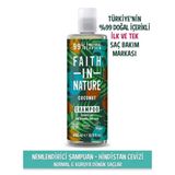 Faith In Nature Hindistan Cevizi Normal Kuruya Dönük Saçlar İçin %99 Doğal Nemlendirici Şampuan