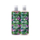Faith In Nature Lavanta Sardunya %99 Doğal Rahatlatıcı 2x400 ml Saç Kremi ve Şampuan