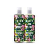 Faith In Nature Yabani Gül %99 Doğal Onarıcı 2x400 ml Saç Kremi ve Şampuan
