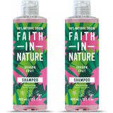 FAITH IN NATURE%99 Doğal Besleyici Şampuan Tüm Saç Tipleri İçin (Ejder Meyvesi, 400 ml) (2 paketi)