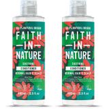 FAITH IN NATURE%99 Doğal Yenileyici Saç Bakım Kremi Normal & Kuruya Dönük Saçlar İçin (Aloe Vera, 400 ml) (2 paketi)