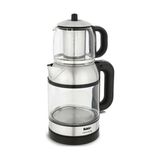 Fakir Ceremony 2in1 Digital Çay Makinesi 1L Cam Demlik ve 2L Su Isıtıcı Hızlı Demleme Özelliği - Inox