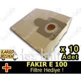 Fakir E 100 Toz Süpürge Torbası