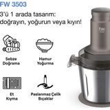 Fakir FW3503 3'ü 1 Arada Doğrayıcı - Gri