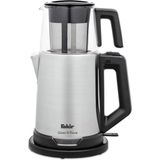 Fakir Glass N More Çay Makinesi Gri Metal Gövde 1L Cam Demlik Kapasitesi ile