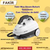 Fakir Max Steam Buharlı Temizleyici Beyaz + Xiaomi Baskül Hediye
