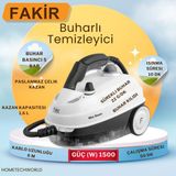 Fakır Özel Cam Temizleme Aparatı ile Buharlı Temizleyici - Beyaz