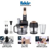 Fakir Paslanmaz Çelik Bıçaklar 1000W Güç 1,5 Litre Speed Quadro Blender Seti +Mutfak Tartısı Hediyeli - Bakır
