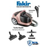 Fakir Veyron Rose 850 W Toz Torbasız Kumandalı Kontrol Hepa Filtre Turbo Halı Döver Başlıklı Süpürge + Yedek Filitre Seti + Tiftik Makinesi