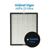 Fakir Vigor Plus Hepa 13 Aktif Karbon Filtre Siyah