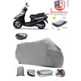 Falcon Dolphin 100 Branda Gri Arka Çanta Uyumlu(Topcase) Motosiket Brandası Motor Örtüsü Çadır Su Geçirmez Motosiklet Kılıfı Motor Brandası,lastikli,taşıma Torbalı