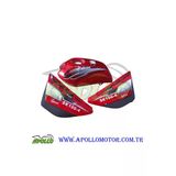 Falcon Sk 100 Sport Falcon Benzin Deposu Kırmızı + Yan Kapak