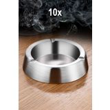 Falconetti 10 Adet Çelik 12,5 cm Kafe Restaurant Lokanta Yuvarlak Kül Tablası Küllük mt170b