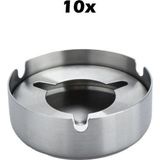 Falconetti 10 Adet Çelik 8 cm Kafe Restaurant Lokanta Yuvarlak Kül Tablası Küllük cin955-10