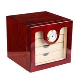 Falconetti 4 Katlı Kırmızı Camlı Humidor Puro Kutusu rc13