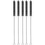 Falconetti 5 Adet Siyah 8 mm Metal Pipo Pipet Boru Temizlik Fırçası Düz Saplı Dayanıklı Kullanım RD52
