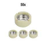 Falconetti 50 Adet Çelik 9 cm Yeşil Kafe Restaurant Lokanta Yuvarlak Kül Tablası Küllük