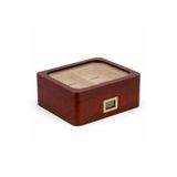 Falconetti Kahverengi iki Katlı Camlı Dijital Humidor Puro Kutusu rd64