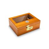 Falconetti Kahverengi Ufak Boy Camlı Humidor Şifreli Puro Kutusu rd29khv