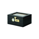 Falconetti Siyah Ufak Boy Camlı Humidor Şifreli Puro Kutusu rd92sy