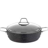 Falez Black Line Granit Döküm 22 cm Kısa Karnıyarık Tencere