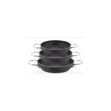 Falez Casa Milano Black Line 18-20-22 cm Kapaksız Sahan Seti