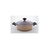 Falez Cre 3015 Creamy Granitec 30 Cm Basık Kısa Granit Tencere