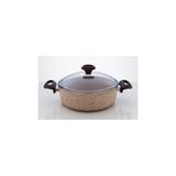 Falez Cre 3015 Creamy Granitec 30 Cm Basık Kısa Granit Tencere